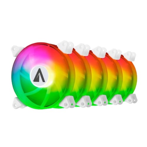 Ventoinhas 120mm Abysm Arclight ARGB PWM Branca (Pack5) + Controlador